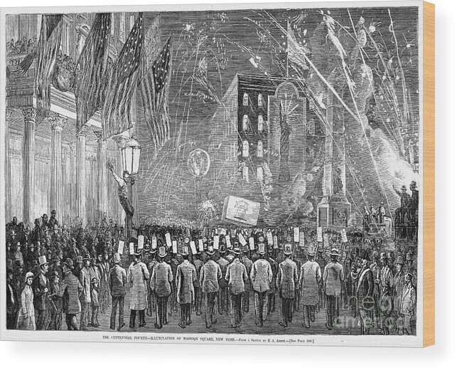 1876 Wood Print featuring the photograph Fourth Of July, 1876 by Granger