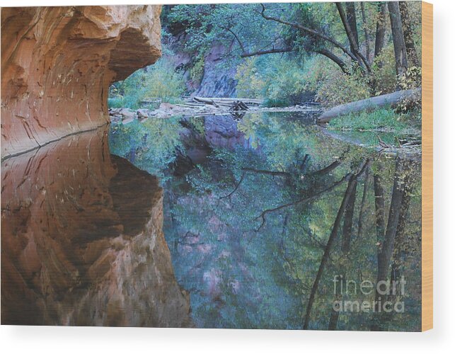 Sedona Wood Print featuring the photograph Fully Reflected by Heather Kirk