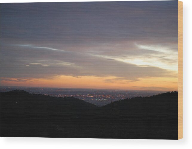 Boulder Wood Print featuring the photograph Gentle Sunrise above Boulder Photo by William Frew