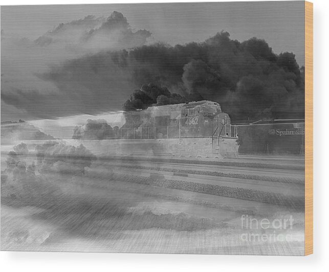 Train Wood Print featuring the photograph Ghost Train by Rick Rauzi