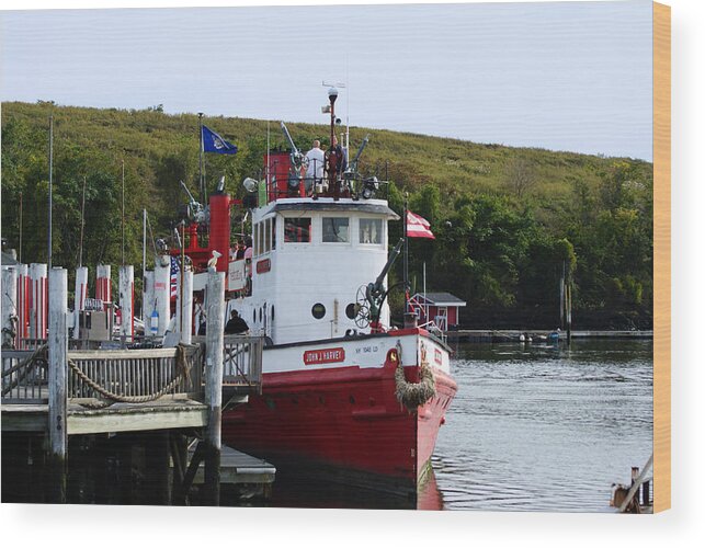 Boat Wood Print featuring the photograph Historic J J Harvey Fireboat 1931 by Margie Avellino