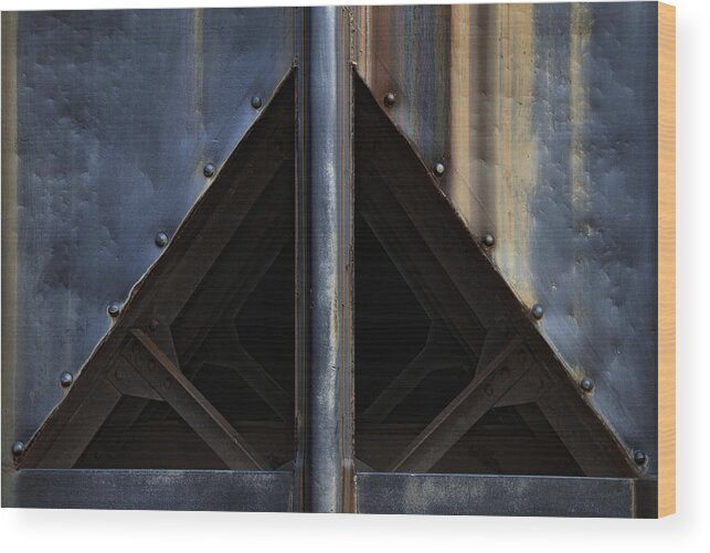 Railroad Wood Print featuring the photograph Hopper Angles by Murray Bloom