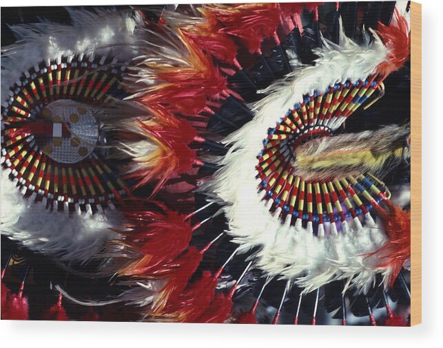 Colorful Wood Print featuring the photograph Indian Headdress by Tom Wurl