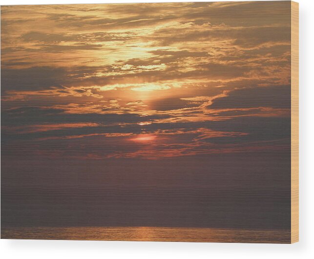Sunrise Wood Print featuring the photograph Just a hint of water by Kim Galluzzo