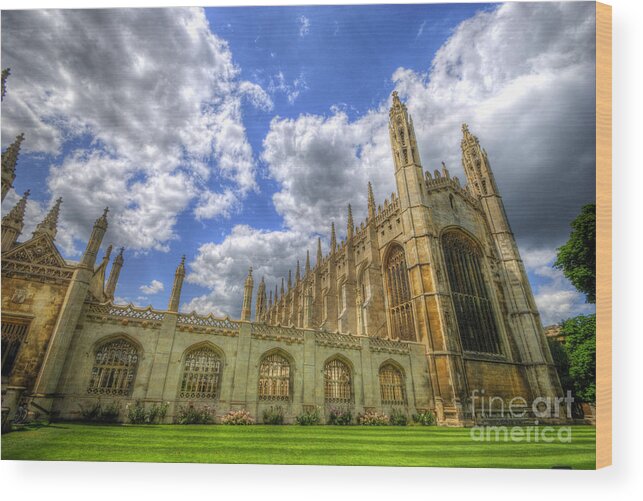 Art Wood Print featuring the photograph Kings College - Cambridge by Yhun Suarez