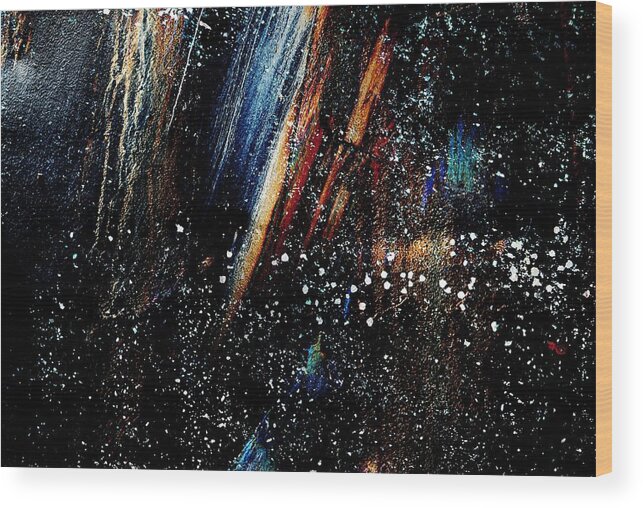 Abstract Wood Print featuring the photograph Light in the Darkness by Michele Cornelius