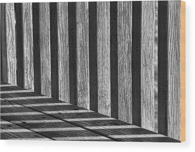  Wood Print featuring the photograph Lines and Shadows by Cathy Kovarik