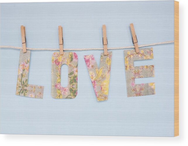 Horizontal Wood Print featuring the photograph Love Banner by Ian Hooton