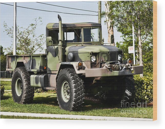 Army Wood Print featuring the photograph Military truck by Blink Images