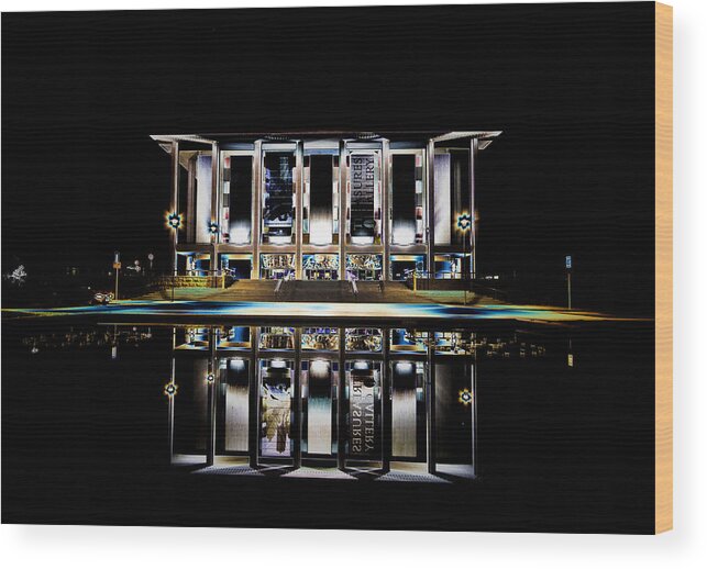 National Gallery Wood Print featuring the photograph National Gallery Australia by Douglas Barnard