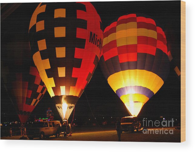 Night Glow Wood Print featuring the photograph Night Glow by Grace Grogan