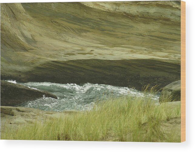Cape Kiwanda Wood Print featuring the photograph Ocean Dunes by Jerry Cahill