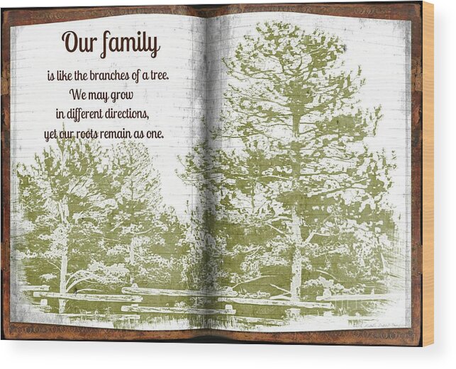 Family Wood Print featuring the photograph Our Family Roots by Michelle Frizzell-Thompson