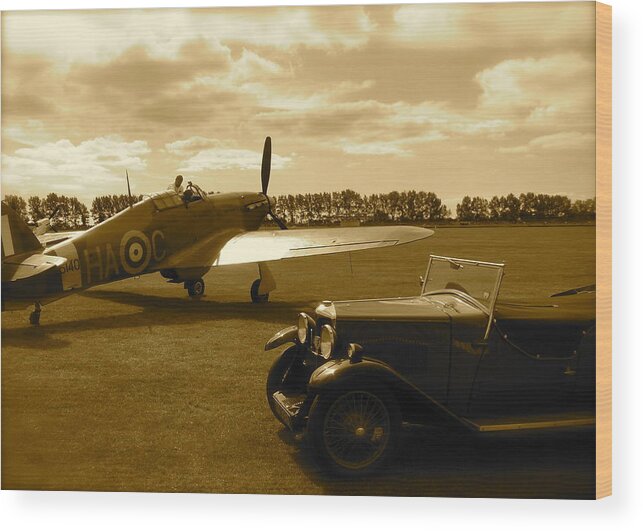 Spitfire Wood Print featuring the photograph Ready to Scramble - Spitfire by John Colley
