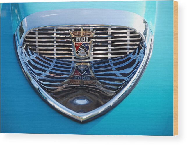 Automobiles Wood Print featuring the photograph Reflecting Ford by John Schneider