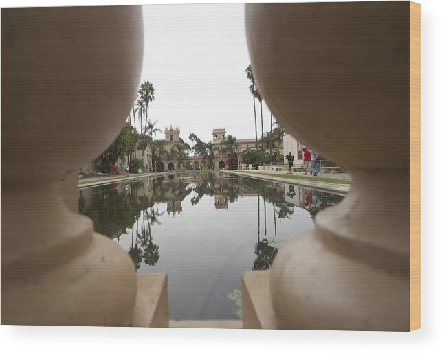 Balboa Park Wood Print featuring the photograph Reflecting Pool Number 3 by Jeremy McKay