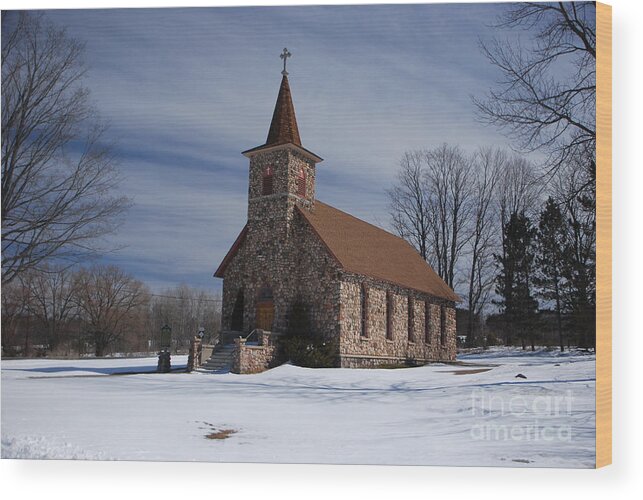 St. John Episcopal Church Wood Print featuring the photograph St. John Episcopal Church by Grace Grogan
