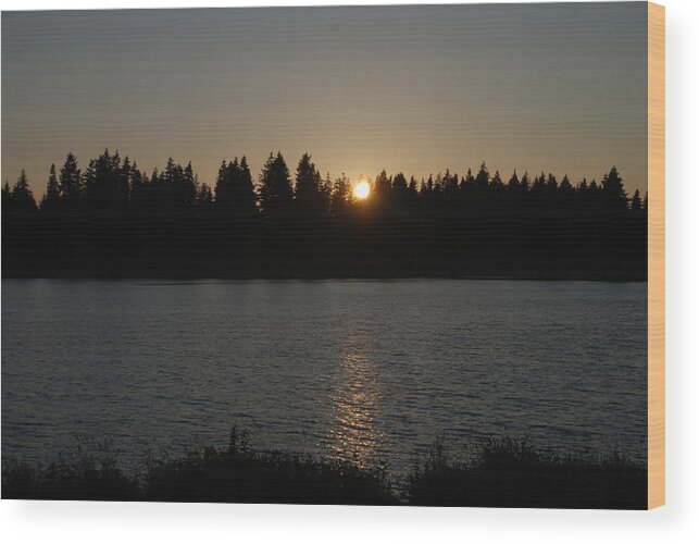 Summer Wood Print featuring the photograph Summer Sunset by Michael Merry