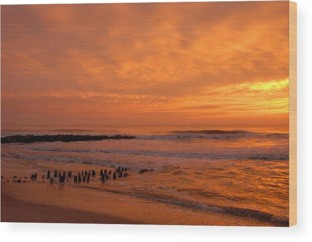 Ocean Sunrise Wood Print featuring the photograph Sunrise Ocean 88 by Joyce StJames