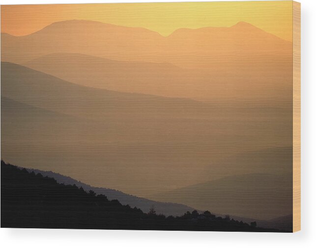 Sunset Wood Print featuring the photograph Sunset Layers by Larry Landolfi