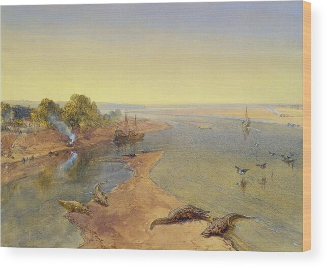 Xyc281119 Wood Print featuring the photograph The Ganges by William Crimea Simpson