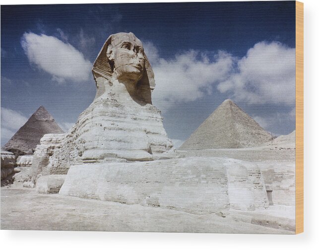 4th Dynasty Wood Print featuring the photograph The Great Sphinx by Granger