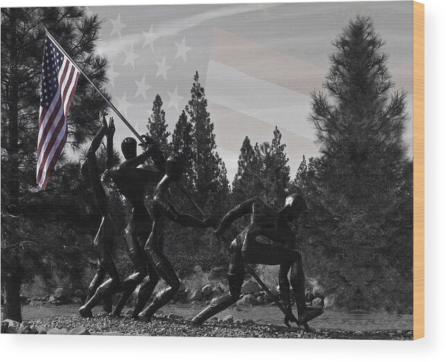 Sculpture Wood Print featuring the photograph The Greatest Generation by Betty Depee