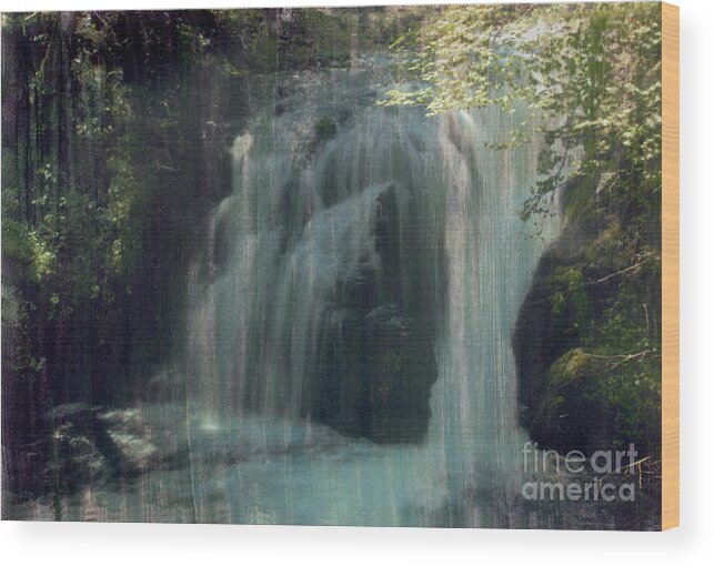 Waterfall Wood Print featuring the photograph Waterfall by Bob Senesac