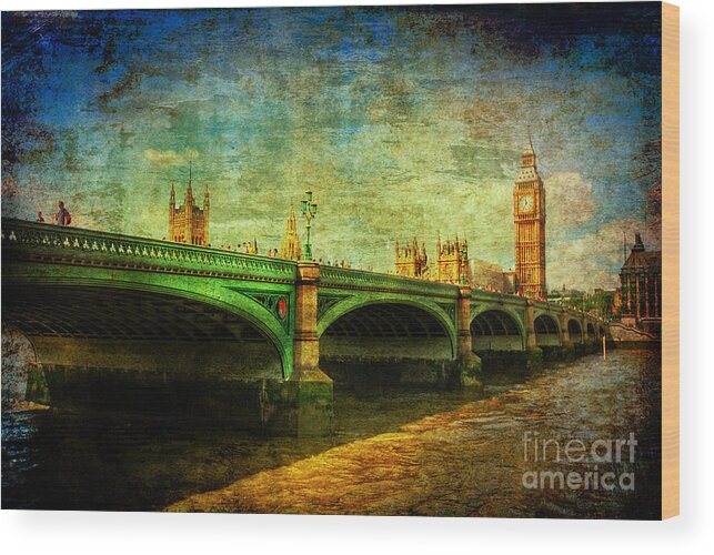 Yhun Suarez Wood Print featuring the photograph Westminster Bridge And Big Ben by Yhun Suarez