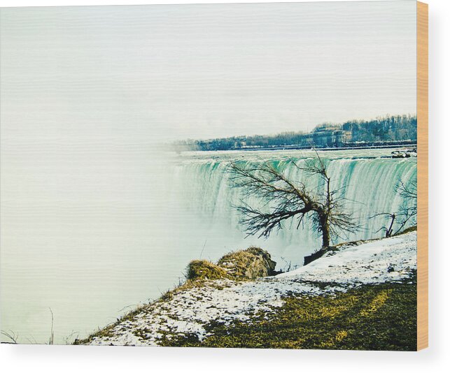 Niagara Falls Wood Print featuring the photograph Wonder by Sara Frank