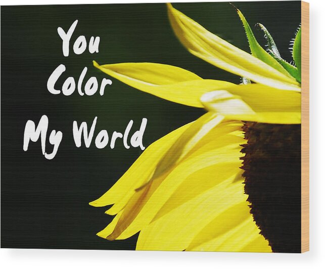 Card Wood Print featuring the photograph You Color My World by Judy Hall-Folde