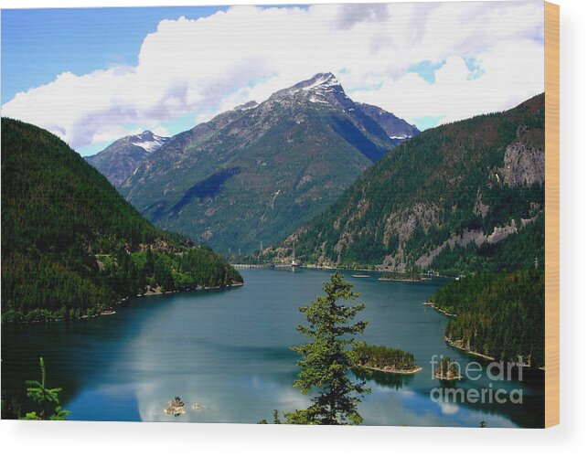 Mountains Wood Print featuring the photograph Ross Lake In The North Cascades by Tatyana Searcy