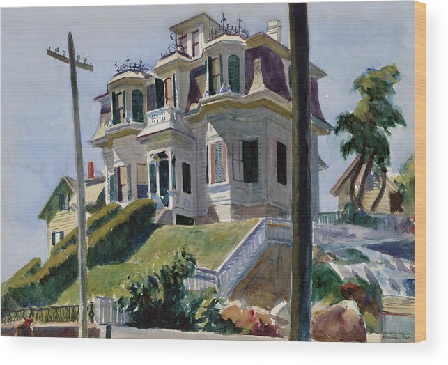 Hopper Wood Print featuring the painting Haskell's House #1 by Edward Hopper