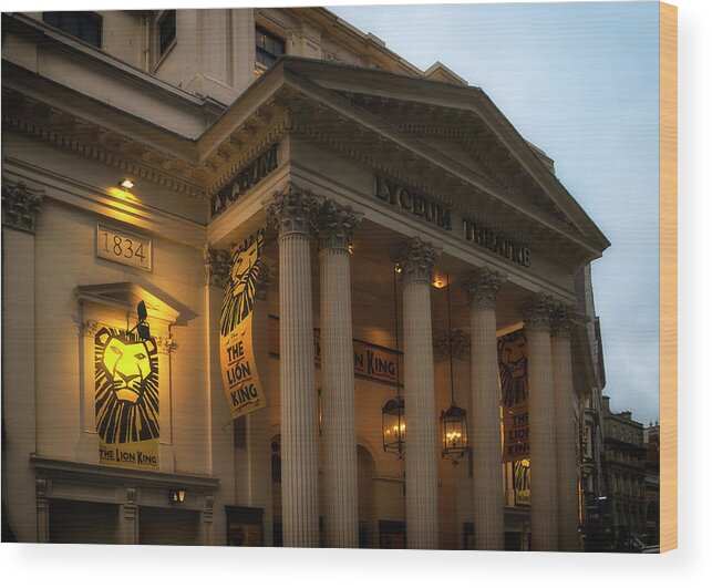 Theater Wood Print featuring the photograph Lyceum Theatre London #1 by Shirley Mitchell