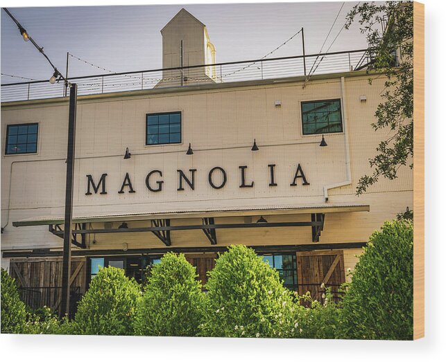 Magnolia Silos Wood Print featuring the photograph Magnolia Market #1 by Aaron Geraud