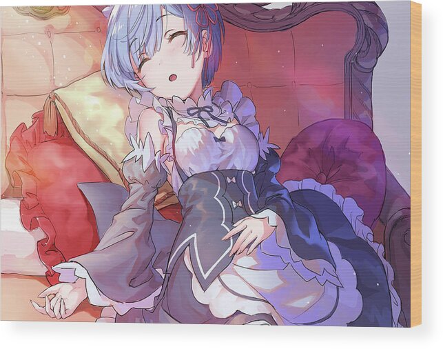 Rezero -starting Life In Another World- Wood Print featuring the digital art ReZERO -Starting Life in Another World- #1 by Maye Loeser