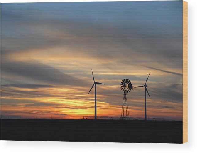 Sunset Wood Print featuring the photograph The Winds of Time #1 by Bill Hyde