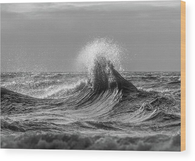 Lake Erie Wood Print featuring the photograph Lake Erie Waves #12 by Dave Niedbala