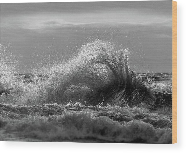 Lake Erie Wood Print featuring the photograph Lake Erie Waves #14 by Dave Niedbala