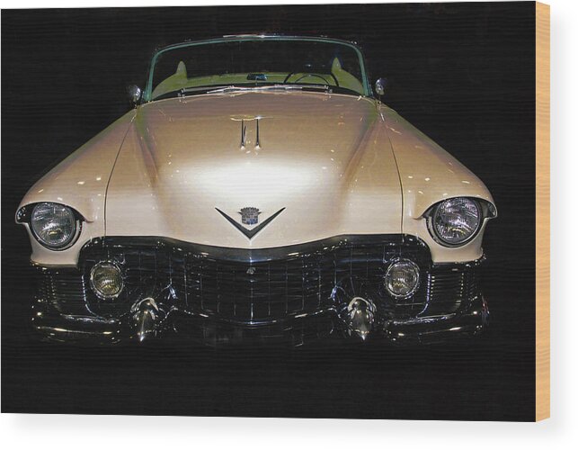 Car Wood Print featuring the photograph 1953 Cadillac Le Mans custom 2 seat convertible by Bill Jonscher