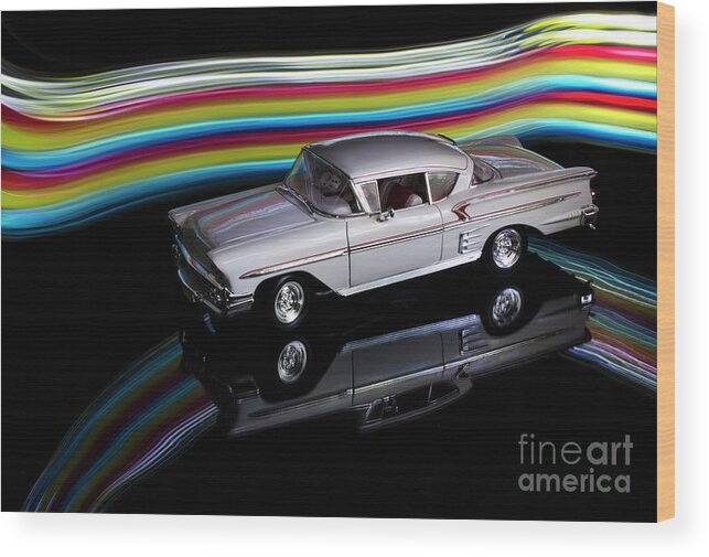 1958 Chevrolet Impala Wood Print featuring the photograph 1958 Chevrolet Impala by Bob Christopher