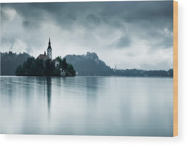 Bled Wood Print featuring the photograph After the rain at Lake Bled #2 by Ian Middleton