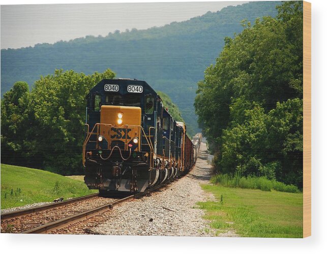 Train Wood Print featuring the photograph Freight Train #2 by Kenny Glover