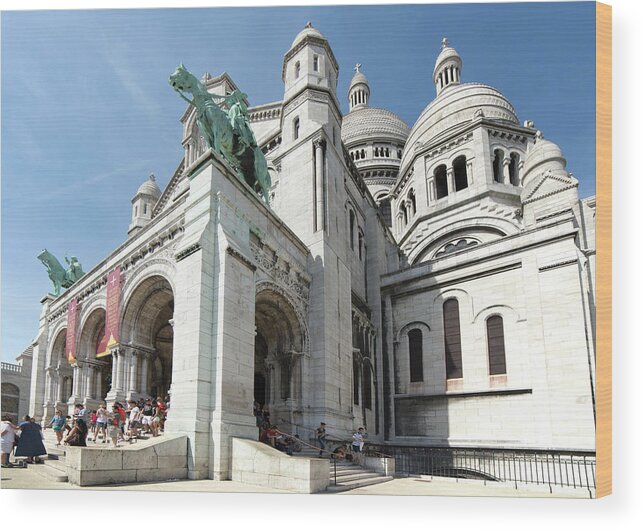 Cathedral Wood Print featuring the digital art Basilica du Sacre-Coeur de Montmartre #4 by Carol Ailles