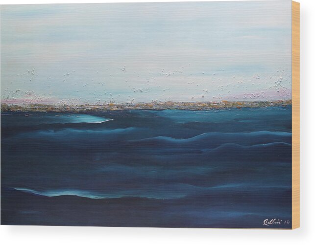 Seascape Wood Print featuring the painting Jewels of the Sea #4 by Dolores Deal