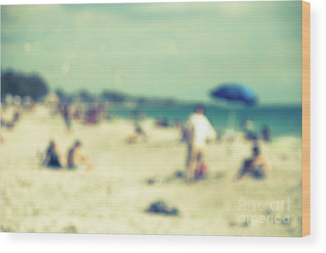 Beach Wood Print featuring the photograph a day at the beach I by Hannes Cmarits