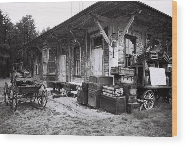 Black And White Wood Print featuring the photograph Abandoned by AnnaJanessa PhotoArt