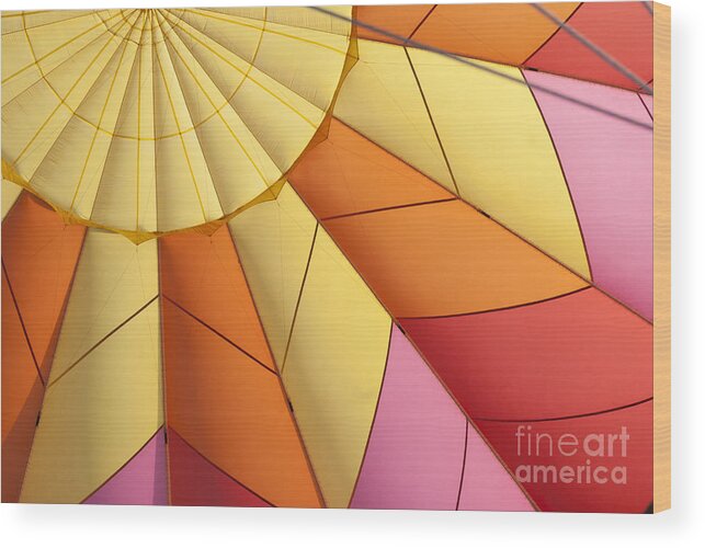 Nobody Wood Print featuring the photograph Abstract View of Hot Air Balloon by Juli Scalzi