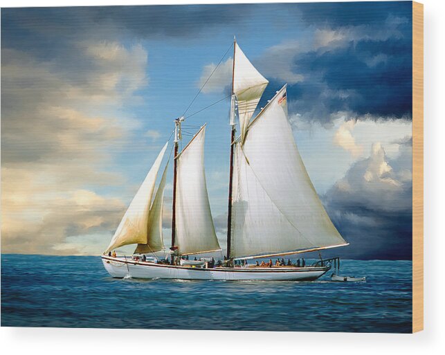 Windjammer Wood Print featuring the photograph Adventure by Fred LeBlanc
