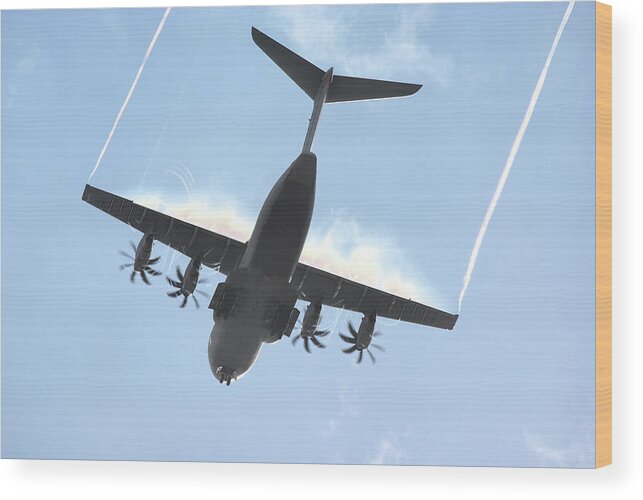Brand Wood Print featuring the photograph Airbus A400M by Tim Beach